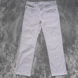 Stio Rivet Canvas Pants Mens 34S Grey Lilac Organic Cotton Outdoor Casual